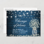 Verandering van de plannen Babybruid Mason Jar Wed Briefkaart (Voorkant / Achterkant)