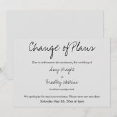 "Verandering van de plannen" Uitgestelde bruiloft  Kaart (Voorkant / Achterkant)