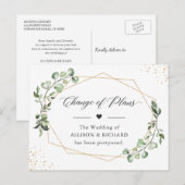 Verandering van de planningsdatum Geometrische ely Briefkaart (Voorkant / Achterkant)