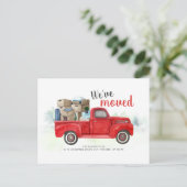 Verandering van de Waterverf van het Adres de Rood Aankondigingskaart (Staand voorkant)