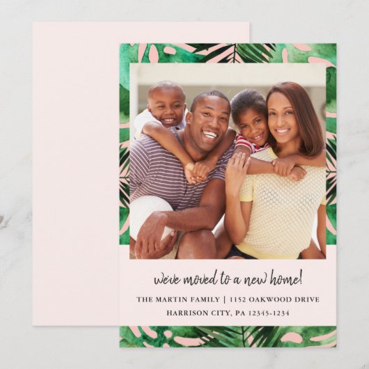 Verandering van de Waterverf van het Adres laat de Aankondiging (Voorkant / Achterkant)