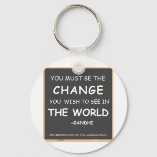VERANDERING VAN DE WERELD-GANDHI SLEUTELHANGER