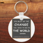 VERANDERING VAN DE WERELD-GANDHI SLEUTELHANGER (Voorkant)