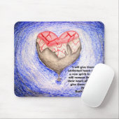 Verandering van hart Mousepad Muismat (Met muis)