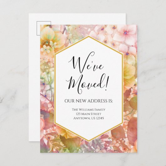 Verandering van het Briefkaart van de Bloemen van  (Voorkant / Achterkant)