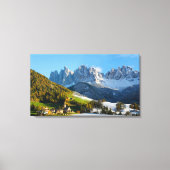 Verandering van het seizoen in de Dolomieten Canvas Afdruk (Voorkant)