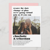 Verandering van het Virtuele Weddenschap van het P Save The Date (Voorkant / Achterkant)