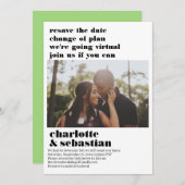 Verandering van het Virtuele Weddenschap van het P Save The Date (Voorkant / Achterkant)