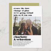 Verandering van het Virtuele Weddenschap van het P Save The Date (Voorkant / Achterkant)