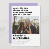 Verandering van het Virtuele Weddenschap van het P Save The Date (Voorkant / Achterkant)