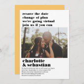 Verandering van het Virtuele Weddenschap van het P Save The Date (Voorkant / Achterkant)