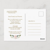 Verandering van het Vrijgezellenfeest van de Bloem Briefkaart (Achterkant)