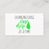 Verandering van levens één druppel per keer - CBD- Visitekaartje (Achterkant)