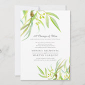 Verandering van plan Eucalyptus blad waterverf bru Kaart (Voorkant)