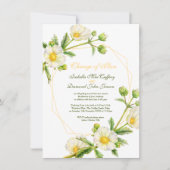 Verandering van plan Roos waterverf wit groen brui Kaart (Voorkant)