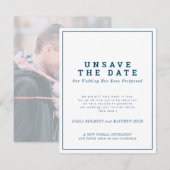 Verandering van plan trouwdatum opschorten save the date (Voorkant / Achterkant)