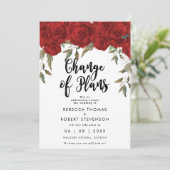 verandering van plan voor de huwelijksuitnodiging kaart (Staand voorkant)