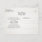 Verandering van plan-weddenschap Uitstel zonnebloe Aankondigingskaart (Achterkant)