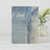 Verandering van Plannen Artsy Blues Uitgestelde Br Kaart (Staand voorkant)