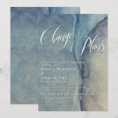 Verandering van Plannen Artsy Blues Uitgestelde Br Kaart (Voorkant / Achterkant)