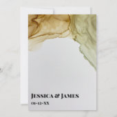 Verandering van Plannen Artsy Inks Uitgestelde Bru Kaart (Achterkant)