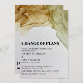 Verandering van Plannen Artsy Inks Uitgestelde Bru Kaart (Voorkant / Achterkant)