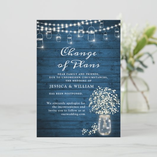 Verandering van plannen Baby's Breath Slingerlicht Kaart (Staand voorkant)