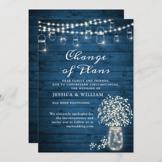 Verandering van Plannen Baby's Breath String Light Kaart (Voorkant / Achterkant)