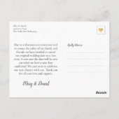 Verandering van plannen Bieden Uitstel legante afb Briefkaart (Achterkant)