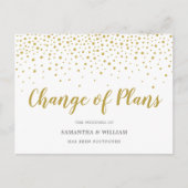 Verandering van plannen Briefkaart met uitgestelde (Voorkant)