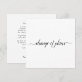 Verandering van plannen bruiloft geannuleerd of op aankondiging (Voorkant / Achterkant)