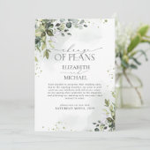 Verandering van plannen Elegant Botanical Greenery Save The Date (Staand voorkant)