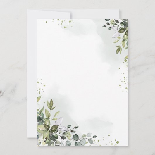 Verandering van plannen Elegant Botanical Greenery Save The Date (Achterkant)