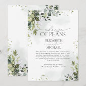 Verandering van plannen Elegant Botanical Greenery Save The Date (Voorkant / Achterkant)