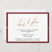 Verandering van plannen Elegant Burgundy Gold Stri Kaart (Voorkant)