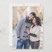 Verandering van Plannen Elegante Blauwe Witte Foto Save The Date (Achterkant)