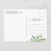 Verandering van plannen Elegante Eucalyptus Bruilo Briefkaart (Achterkant)