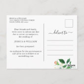 Verandering van Plannen Elegante Roze Rozen Trouwd Briefkaart (Achterkant)