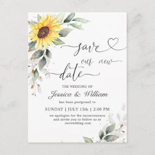 Verandering van Plannen Elegante Zonnebloemen Bloe Briefkaart