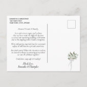 Verandering van plannen Eucalyptus Huwelijk Geannu Aankondigingskaart (Achterkant)