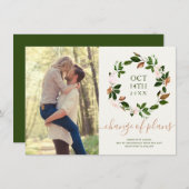 Verandering van plannen Fall Wedding Photo-uitnodi Kaart (Voorkant / Achterkant)