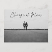 Verandering van plannen Foto bruiloft Datum Briefkaart (Voorkant)