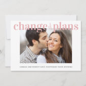 Verandering van plannen Foto roze weddenschap uits Aankondiging (Voorkant)