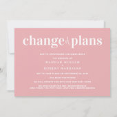 Verandering van plannen Foto roze weddenschap uits Aankondiging (Achterkant)