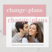 Verandering van plannen Foto roze weddenschap uits Aankondiging (Voorkant / Achterkant)