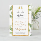 Verandering van plannen Gold Botanical Wedding uit Kaart (Staand voorkant)