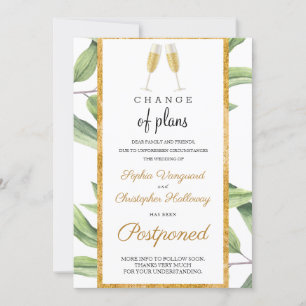 Verandering van plannen Gold Botanical Wedding uit Kaart