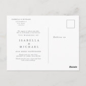 Verandering van plannen groen bruiloft uitstel briefkaart (Achterkant)