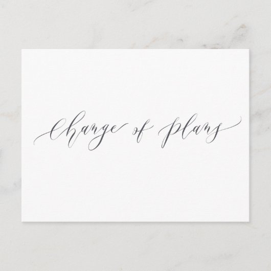 Verandering van plannen groen bruiloft uitstel briefkaart (Voorkant)