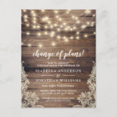 Verandering van plannen Hout- en tekenlust Uitnodiging Briefkaart (Voorkant)